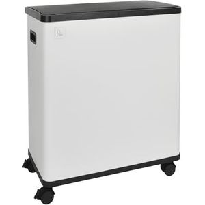 Svita SR2X30 Sensorafvalemmer, afvalemmer, keukenemmer, afvalscheidingssysteem, 2 vakken, 60 l, vrijstaand, automatisch incl. binnenemmer, wielen, wit