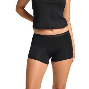 Modibodi Menstruatie-ondergoed voor dames - klassieke boyshort 50 ml super absorberend lekvrij ondergoed, Zwart, 36