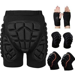 Beschermende Gevoerde Shorts 3D-bescherming Hip Butt Eva Gewatteerde Korte Broek Impactbroek Heupbescherming For Heren Dames Beschermende Unisex Protector Pad (Color : D2, Size : S)