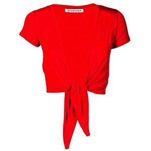 Hamishkane® Dames Shrugs - Chique Front Tie Cardigan - Stijlvolle Korte Mouw Bolero Vesten voor Vrouwen - Ideale Lichtgewicht Zomer Vesten voor Vrouwen UK, Rood, 42-44 grote maten