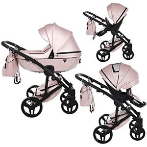 Kinderwagen Junama S-Class V2 0-4 jaar meegroeiend door SaintBaby Pink 02 2-in-1 zonder babyzitje