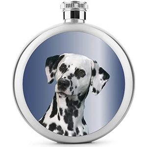 Dalmatische hond heupfles 5 oz lekvrije drank fles roestvrij staal wijnfles voor bruiloft feest geschenken