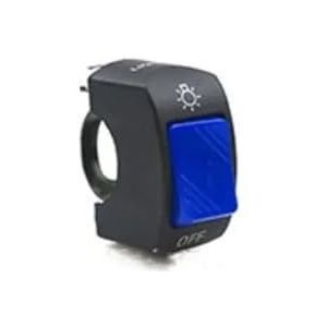 LED Stuurschakelaar Motorfietsschakelaar AAN UIT Bedieningsknop Stuurbevestiging Koplamp Signaallamp Aangepaste Schakelaars Accessoires(Blue)