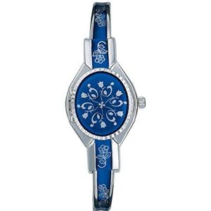 Andre Mouche Elegance Medium (5.5in-6.5in) Blauw Overdekt Zwitserse Womens Witte Wijzerplaat Horloge 011-06091,Palladium