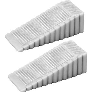 Deurstopwiggen, Vloergemonteerde deurstopper wig, antislip deurstopper(Grigio)