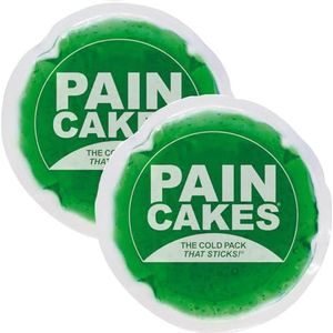PAINCAKES Herbruikbaar, plakt aan lichaam, rond koud pakket, 2 stuks, 12,7 cm groot, groen, stickable ijspakket voor gerichte koude therapie, perfect voor verwondingen en kleine gebieden, latexvrij