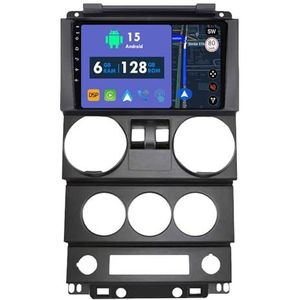 RoverOne Autoradio GPS voor Jeep Wrangler Rubicon 2008 2009 2010 Carplay Android Auto Stereo Hoofdeenheid Bluetooth WiFi Radio Speler Sat Navigatie