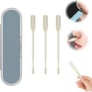 2-in-1 neushaartrimmer, neushaarverwijderingshulpmiddel, 2024 nieuwste dubbelzijdige neushaartrimmer, draagbare handmatige 360 ° roterende neushaartrimmer voor mannen en vrouwen (Geel,6pcs)