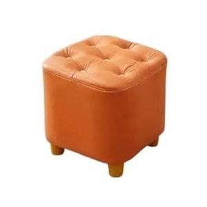 TYNXK Voetenbank Kleine voetenbank Zachte Antislip Meubels Decoratieve Stabiele Stevige Ottomaanse Kruk voor Appartement Bank Woonkamer Deuropening Entryway Ottoman (Oranje)