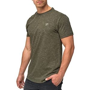 Indicode Heren Kloge T-shirt met ronde hals | herenshirt zomershirt, Army Mix, L