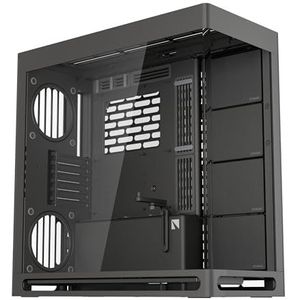 HAVN HS 420 Hybride ontwerp, 11x 140mm Fan Slots & 3x 420mm Radiator Ondersteuning, SimpliCable Management, Gehadert Glas, PWM Fan Hub | ATX Zwart