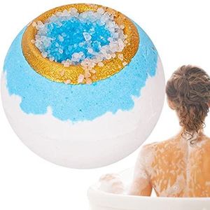 Etherische olie badbruisballen | Hydraterende zeezout etherische olie Crystal Bath Salt Ball | 3,5 Oz badaccessoires ontspannende bubbelbadbommen handgemaakt voor vrouwen kinderen Geruwam