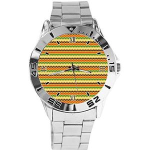 Gekleurde Golf Mode Heren Horloges Sport Horloge Voor Vrouwen Casual Rvs Band Analoge Quartz Horloge, Zilver, armband