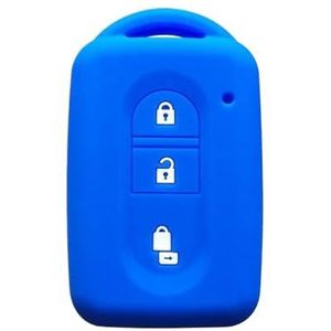Sleutelbehuizing houder Siliconen Sleutelhouder Sleutelhanger Voor NV200 Pathfinder R51 Qashqai G10 Sleutel Auto Accessoires Case Cover Shell Voor Tiida Sleutelbehuizing(Blue)