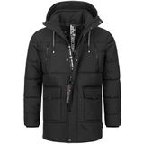 INDICODE JEANS Winterparka 'Wess'  zwart