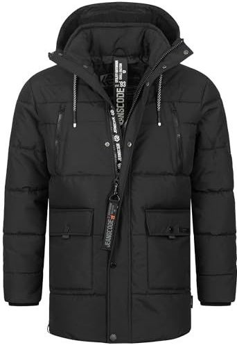 INDICODE JEANS Winterparka 'Wess'  zwart