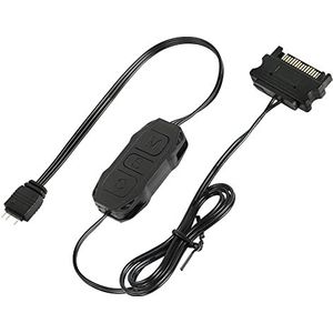 CERRXIAN 5 V 3-polige ARGB-driver, ingebouwde lichtmodus, SATA-voeding, voor 5 V ventilatorloze moederborden of DIY ARGB-lichtstrips, verlichtingsplaten