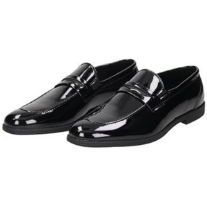 Lakleren herenschoen Nick in kleur zwart, lakschoenen, smoking schoenen, ballroom schoenen, elegante schoenen, lakleren loafers, Nick 42 EU Zwart