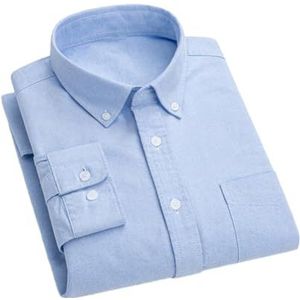 Pegsmio Katoenen Overhemden met Lange Mouwen voor Mannen Gestreepte Geruite Tops Slim Fit Formeel, 802, S