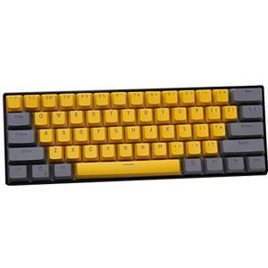 Keycaps, 61 toetsen, PBT toetsen, achtergrondverlichting, tweekleurige gaming toetskappen, mechanisch toetsenbord voor Ducky Keyboard / GH60 / RK61 / ALT61 / Annie / Keyboard Poker Keys (alleen