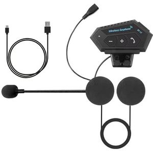 Stemap® Bluetooth Motorhelm Headset - Communicatiesysteem, Muziek & Navigatie, IP67 Waterdicht, Oplaadbaar