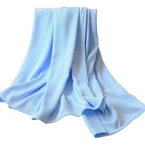 GSJNHY Koeldekens vezel jacquard zomer airconditioning ijskoude deken voor slaapbank reizen volwassenen kinderen cover dekens sprei (kleur: blauwe diamant, maat: 100 x 150 cm)