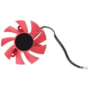 1 stuk 75 mm rood FD8015U12S VGA-ventilator voor AMDRX570 580 koeler grafische kaart 4-pins 12V 0,5A
