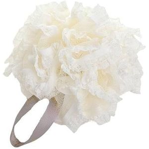 Badsponzen for volwassenen, badspons, mesh poef badspons, schuim Loofah spons (Size : White)