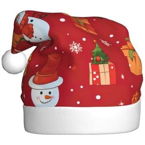 ENVEED Kerstcadeau Sneeuwpop Vakantie Decoratie Hoed - Volwassen Pluche Kerstmuts, De Perfecte Kerst Decoratieve Hoed