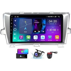 9 Inch Touchscreen Dubbel DIN Autoradio Compatibel met Toyota Prius XW30 2009-2015 met FM RDS DAB+ Autoradio Stuurbediening WiFi 4G Draadloze Carplay Android Auto Bluetooth 5.0 DSP(NF-2)