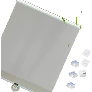 rolgordijnen met zuignappen,verduisteringsgordijnen,oprolbare zuignap Rolgordijnen,30-75cm brede draagbare balkongordijnen,zonwerende privacy Jaloezieën voor ramen,Grey-50x125cm/20x49in