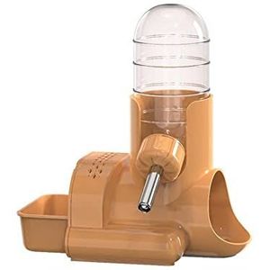 Drinkbak voor kleine dieren, 3 In 1 Hamster Water Dispenser Feeder Water Nest Water Dispenser Automatische Lekvrije Bal Konijn Waterfles (Color : Orange)