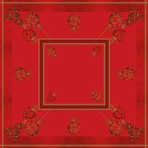 Sovie Home Tafelkleed Tiffany in rood van Linclass® Airlaid, wegwerp kersttafelkleed, stofachtig, ideaal voor advents- en kerstfeesten, 80 x 80 cm, 1 stuk
