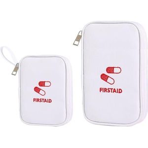 2 stuks medische EHBO-kits, waterdichte medische noodkit dubbellaagse EHBO-kit met handvat voor gezinsreizen, camping, kantoor