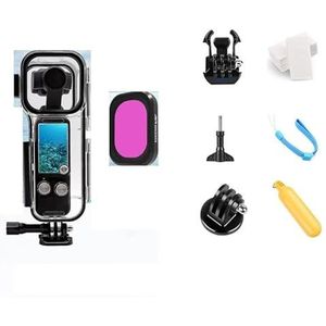 Waterdichte behuizing Lensfilter voor DJI OSMO Pocket 3 Onderwaterduiken Beschermende schaalbehuizing Sportcamera-accessoires (Color : Purple Color)