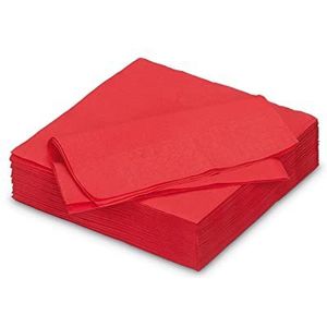Servetten van papier, 33 x 33 cm, 50 stuks, kleurenkeuze in 25 x 25/33 x 33/40 x 40 cm, wegwerp tafelservetten 2-laags, eenkleurige papieren servetten voor bruiloft, verjaardag en dagelijks gebruik,