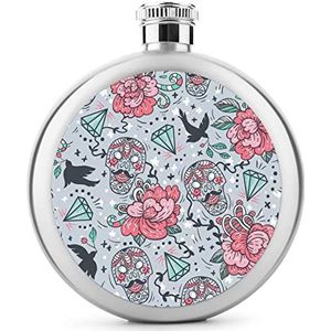 Diamond Skull Heupfles 5 oz lekvrije drankfles roestvrij staal wijnfles voor bruiloft feest geschenken