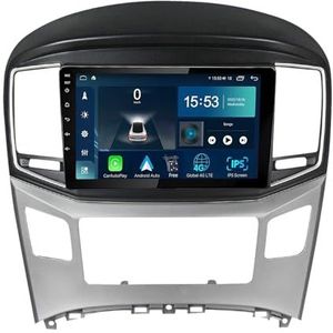 Android 14.0 2 Din Autoradio 9"" Touchscreen Auto Stereo voor Hyundai H1 2017-2018 met Draadloze Carplay Android Auto GPS navigatie AHD Omgekeerd beeld Stuurwielbediening(S-1(2G+32G))