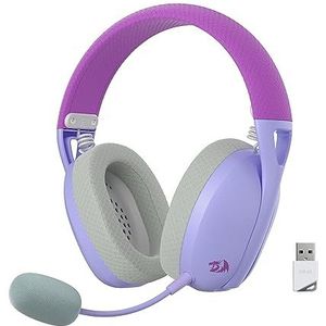 Redragon H848 BT Draadloze Gaming Headset - Lichtgewicht - 7.1 Surround Sound - 40MM Drivers - Afneembare Microfoon - Multi Platforms voor PC, PS5/4/3, Switch, Mobiel, Paars