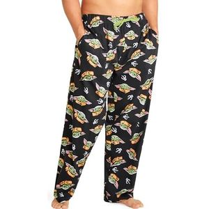 Disney Nightmare Before Christmas Heren Pyjama Bottoms PJ's Mannen Tieners S-3XL Baby Yoda Lounge Wear Broek Heren Geschenken, Zwarte Baby Yoda, L