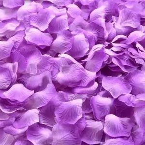 1000 stuks veelkleurige nep rozenblaadjes meisje toss zijden bloemblaadje l bloem voor bruiloft woondecoratie confetti bloemblaadjes 50%-licht paars-3000