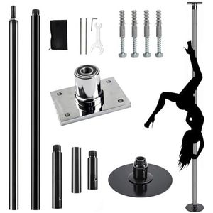 Pole Dance Pole, Fitness Striptease Pole Statische Roterende Danspaal Draagbare Verwijderbare 45mm Danspaal Kit For Fitness Club Party Bar