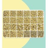 Kralen Set Goud - Sieraden Maken - Diverse maten en vormen - Kralenset in handige Bewaardoos, Sorteerdoos met vakjes - 3600 stuks - Goud kleur
