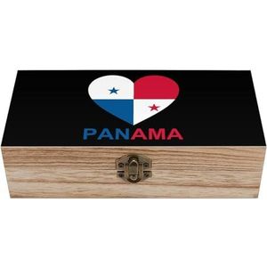 Love Panama Houten opbergdozen met deksels, aandenken, schat, sieradenkistje, organizer