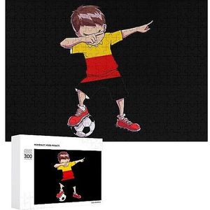 Dabbing Voetbal Duitsland Voetbal Grappige Jigsaw Puzzel Houten Foto Puzzel Gepersonaliseerde Aangepaste Gift Voor Mannen Vrouwen 300/500/1000 Stuk