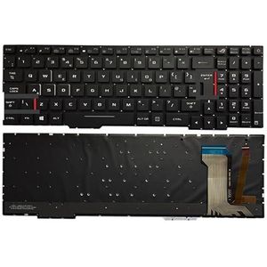 Russisch/Amerikaans/VK/Spaans laptoptoetsenbord voor ASUS GL753 GL753V GL753VE GL753VD met achtergrondverlichting(White font UK)