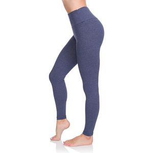 SOFTSAIL legging voor dames, van katoen, hoge taille, volledige lengte, buikcontrole, rekbaar, elastische paneelbroek voor in de fitnessstudio, fitness, yoga, afslankende leggings, oversized, LWP3, denim, 38