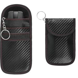 Autosleutel beschermhoes 2/3/4 Stuks Autosleutels Case Fob Signaal Blocker Tas Auto Faraday Doos Lederen Anti-diefstal Creditcard Zakken Organizer Bescherming Sleutel Shell(3pcs)