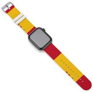 Spaanse vlag siliconen sportbanden compatibel met IWatch zachte band vervangende polsband voor IWatch 38 mm/40 mm