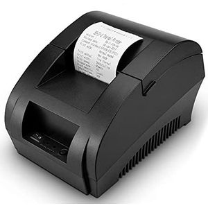 Etiketprinters Pos Thermische printer Mini 58mm USB POS Ontvangstprinter for resaurant supermarkt winkel Bill Check Machine (Color : 5890K Black)